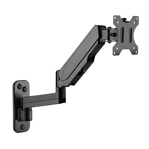 Brateck Single Screen Wall Mounted Articulating Gas Spring Monitor Arm 17'-32',Weight Capacity (per screen) 8kg; - Leader Electronics