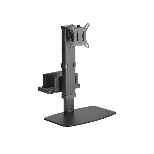 Brateck Vertical Lift Monitor Stand With Thin Client CPU Mount Fit Most 17'-32' Monitor Up to 8KG VESA 75x75,100x100(Black) (LS) - Leader Electronics