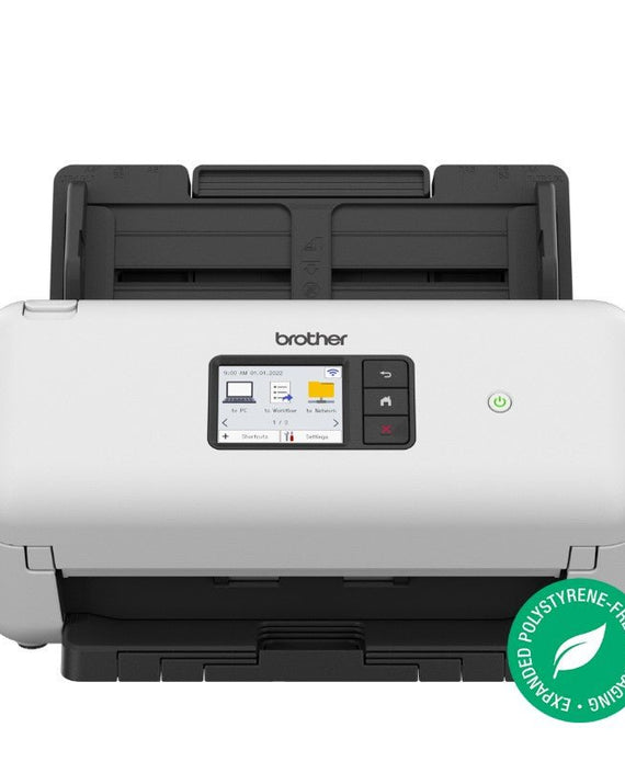 Brother ADS-3350W ADVANCED DOCUMENT SCANNER (40PPM) network scanner, w/ 7.1cm touchscreen LCD & WiFi (2.4G) - Leader Electronics