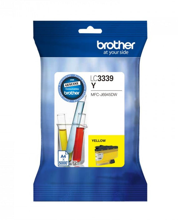 Brother LC-3339XLY Yellow Super High Yield Ink Cartridge to Suit MFC-J5845DW, MFC-J5945DW, MFC-J6545DW, MFC-J6945DW, upto 5000 Pages - Leader Electronics