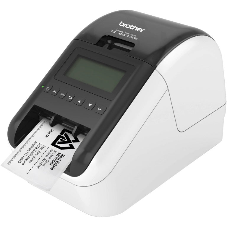 Brother QL-820NWB WIRELESS (WiFi & BT) /NETWORKABLE HIGH SPEED LABEL PRINTER / UP TO 62MM WITH BLACK/RED PRINTING (*DK-22251 required) - Leader Electronics