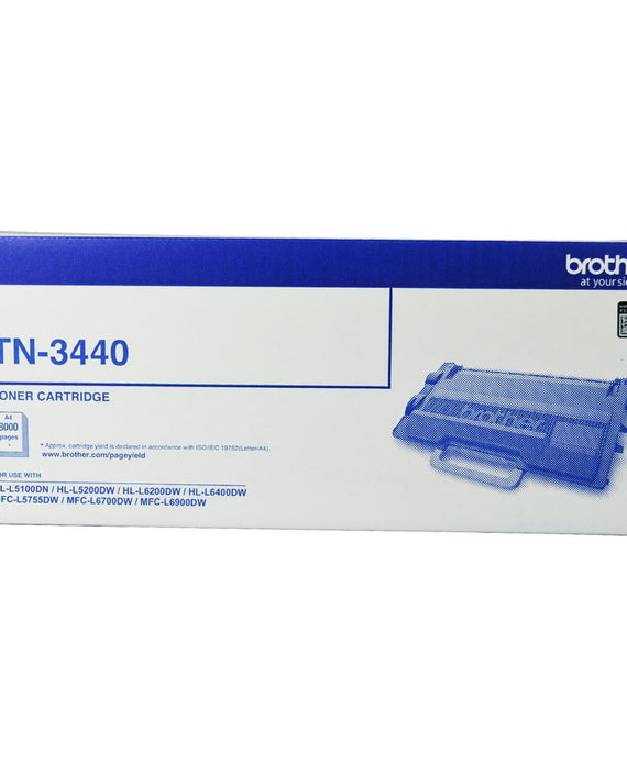 Brother TN-3440 Mono Laser Toner - High Yield- HL-L5100DN, L5200DW, L6200DW, L6400DW & MFC-L5755DW, L6700DW, L6900DW up to 8000 pages - Leader Electronics