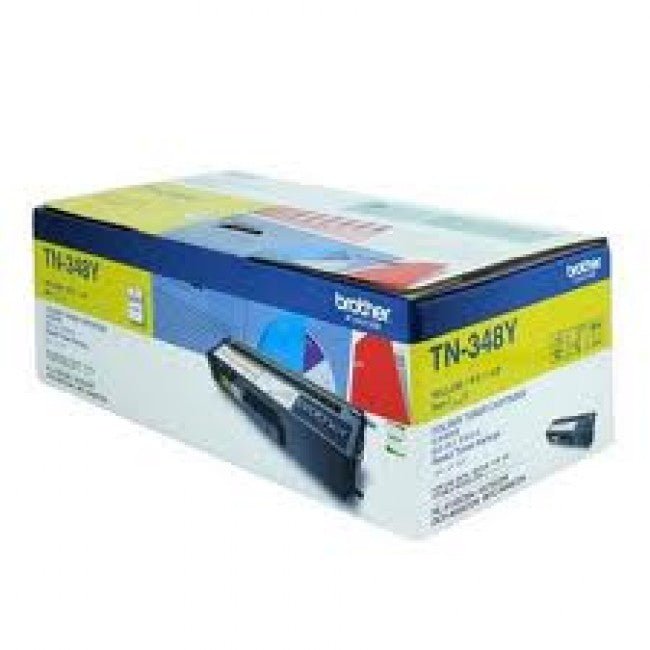Brother TN-348Y Colour Laser Toner - Super Hight Yield Yellow- HL-4150CDN/4570CDW, DCP-9055CDN, MFC-9460CDN/9970CDW - 6000 pages - Leader Electronics