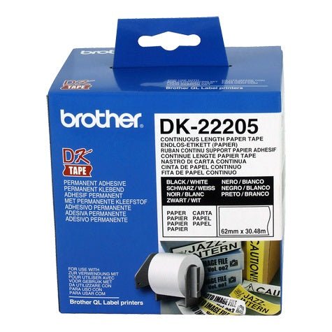 Brother White Continuous Paper Roll 62mmX30.48m - Leader Electronics
