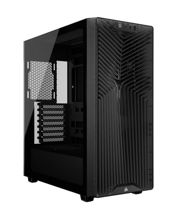 Corsair 3200D RS Mid-Tower PC Case - Smoke, ATX mATX ITX, TG panel, 400mm GPU, 165mm CPU, 360mm rad, USB-C, 7 slots, 2x2.5 1x3.5, 2yr wty, steel TG - Leader Electronics
