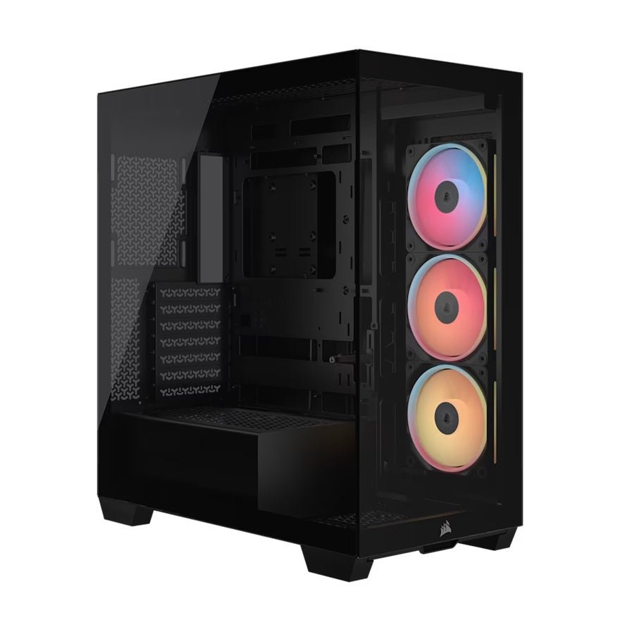 Corsair 3500X LX-R RGB iCUE LINK Mid-Tower PC Case - Black, E-ATX, Side 360mm Rad, Glass Panels, USB-C, RS ARGB Fans, 425mm GPU, iCUE LINK Ready - Leader Electronics