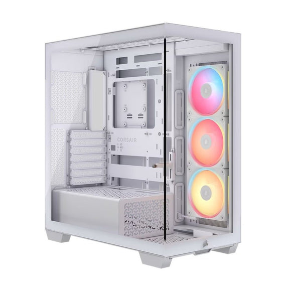 Corsair 3500X LX-R RGB iCUE LINK Mid-Tower PC Case - White, E-ATX, Side 360mm Rad, Glass Panels, USB-C, RS ARGB Fans, 425mm GPU, iCUE LINK Ready - Leader Electronics