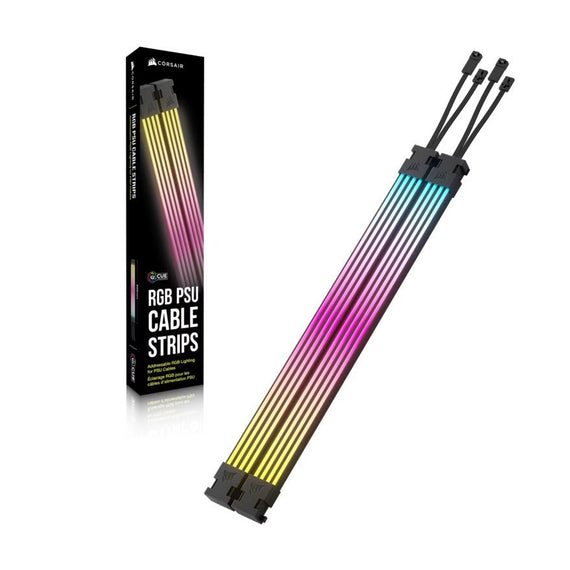 Corsair ARGB PSU Cable Strips: 2x230mm, 100 ARGB LEDs/strip, 5V ARGB/iCUE - Leader Electronics