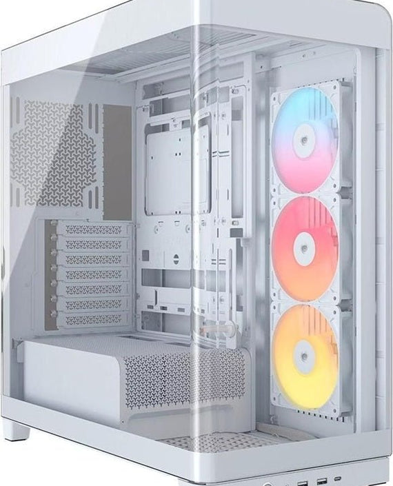 Corsair FRAME 4500X RS-R ARGB Panoramic Glass Mid-Tower PC Case White: 460mm GPU, 185mm CPU cooler, ARGB, USB 3.1, E-ATX support, smart cable routing - Leader Electronics