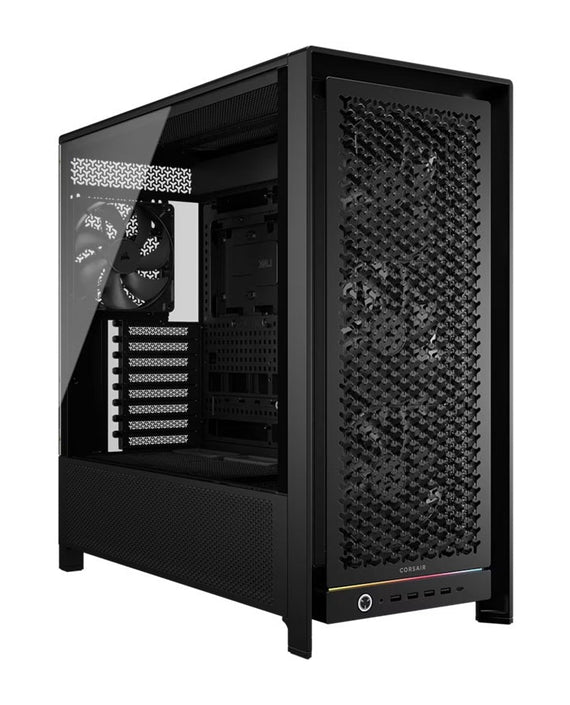 Corsair FRAME 5000D RS HIGH-AIRFLOW MID-TOWER PC CASE - BLACK, ATX, 450mm GPU, 175mm CPU cooler, 360mm rad, 4x RS140, 1x USB-C 3.2 Gen2 - Leader Electronics
