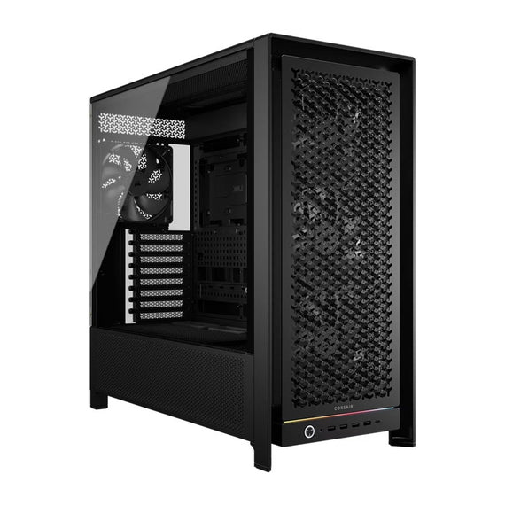 Corsair FRAME 5000D RS HIGH-AIRFLOW MID-TOWER PC CASE - BLACK, ATX, 450mm GPU, 175mm CPU cooler, 360mm rad, 4x RS140, 1x USB-C 3.2 Gen2 - Leader Electronics