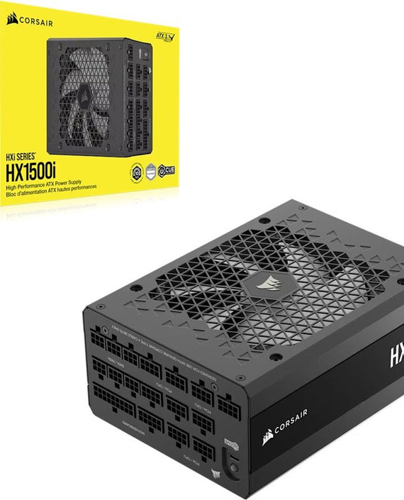 Corsair HX1500i Fully Modular Ultra-Low Noise Platinum ATX 1200 Watt PC Power Supply (AU), ATX12V 3.1, 6x PATA, 2x EPS, 8x SATA, 5x PCIe, Type4 Cable - Leader Electronics