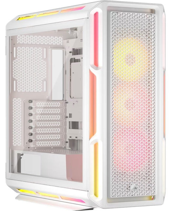 Corsair iCUE LINK 5000T LX RGB Mid-Tower High-Performance PC Case - White, ATX, 450mm GPU, 170mm CPUcooler, 360mm rad, 3x LX120 RGB, 1x USB-C 3.2 Gen2 - Leader Electronics