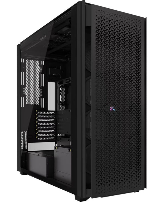 Corsair iCUE LINK 9000D RGB AIRFLOW Super Full-Tower PC Case - Black, 698×307×698mm, GPU 580mm, 6x 2.5', 5x 3.5', rad 480mm, 2x USB-C 180mm CPU Cooler - Leader Electronics