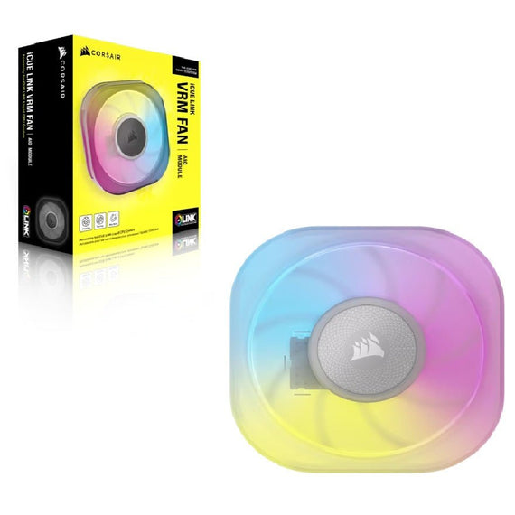 Corsair iCUE LINK CapSwap Module – VRM Fan – White – 70×70×15 mm, 3000 RPM, 20.5 CFM, 2.4 mm‑H₂O, 78×78×37 mm, 0.155 kg, digital control, 2 yr wty - Leader Electronics