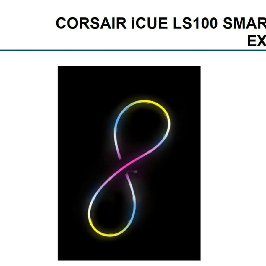 Corsair iCUE LS100 Smart Lighting Strip Expansion Kit 1x 1.4 Meter 84 Individually Addressable LED (LS) - Leader Electronics