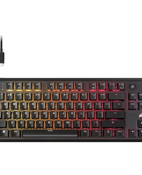Corsair K70 CORE TKL RGB Mechanical Gaming Keyboard, MLX Red switches, full key rollover, RGB, 1,000Hz, USB wired, iCUE support, PC/Mac/Xbox - Leader Electronics