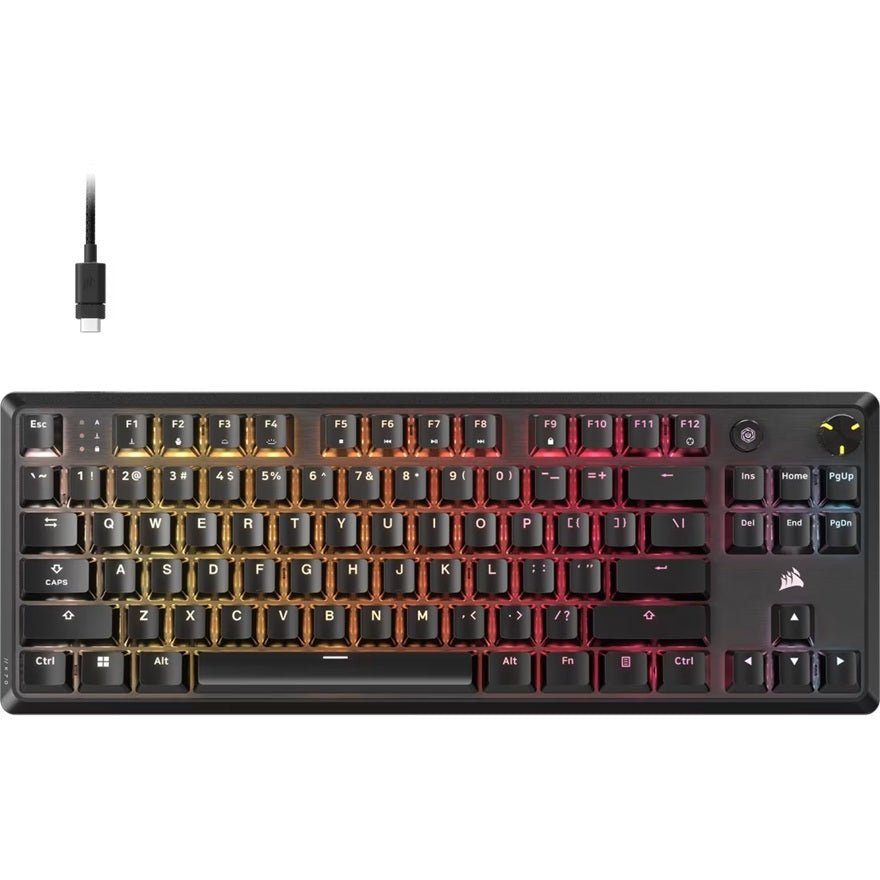Corsair K70 CORE TKL RGB Mechanical Gaming Keyboard, MLX Red switches, full key rollover, RGB, 1,000Hz, USB wired, iCUE support, PC/Mac/Xbox - Leader Electronics
