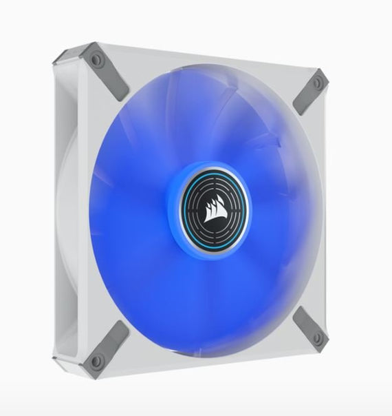 Corsair ML ELITE Series, ML140 LED ELITE WHITE, 140mm Magnetic Levitation Blue LED Fan with AirGuide, Single Pack(LS) - Leader Electronics