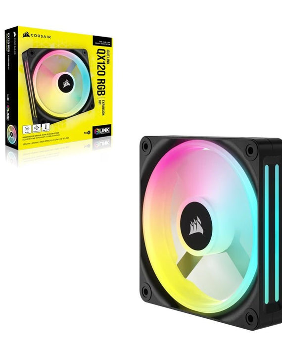 Corsair QX RGB Series, iCUE LINK QX120 RGB, 120mm Magnetic Dome RGB Fan, Expansion Kit - Leader Electronics