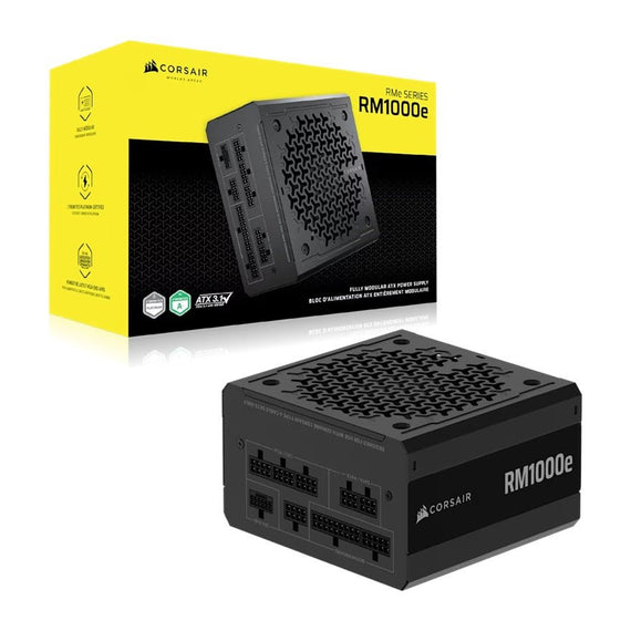 Corsair RMe Series RM1000e Fully Modular Low-Noise ATX Power Supply (AU), Cybenetics Gold, ATX12V 3.1, 2x PATA, 2x EPS, 6x SATA, 3x PCIe - Leader Electronics
