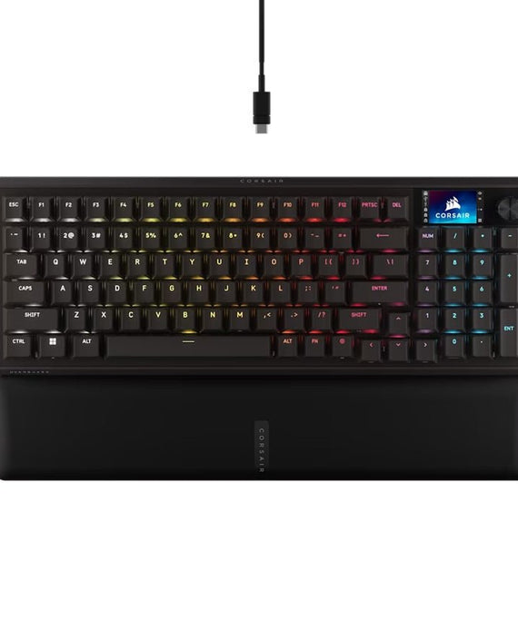 Corsair Vanguard 96 Mechanical Gaming Keyboard, CORSAIR MLX Plasma, 8kHz, NKRO, 8MB, USB3.0, magnetic wrist rest, MLX Plasma switches, wired - Leader Electronics