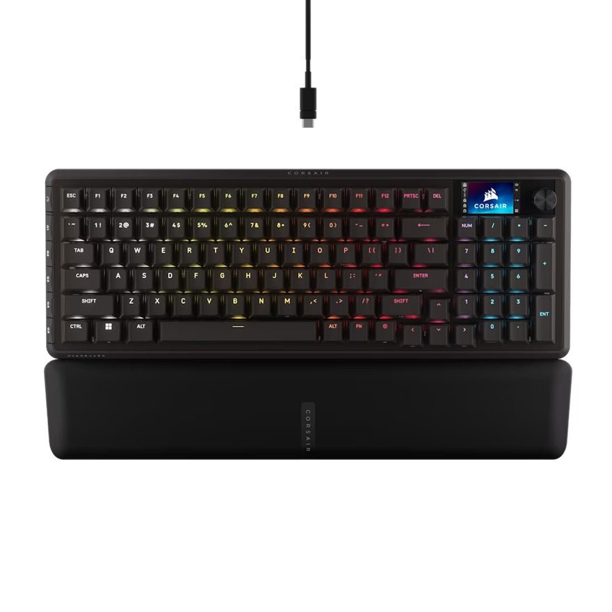 Corsair Vanguard 96 Mechanical Gaming Keyboard, CORSAIR MLX Plasma, 8kHz, NKRO, 8MB, USB3.0, magnetic wrist rest, MLX Plasma switches, wired - Leader Electronics