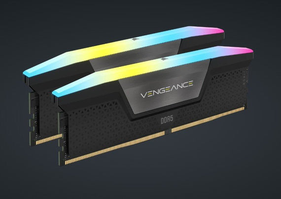 Corsair Vengeance RGB 16GB (2x8GB) DDR5 DRAM 5200MT/s CL40 Memory Kit — Black - Leader Electronics