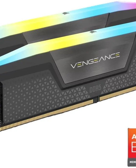 Corsair Vengeance RGB DDR5 16GB (2 x 8GB) DDR5 5200 CL40-40-40-77 1.25V Intel XMP & AMD EXPO - GREY, 288-pin DIMM, RGB, iCUE - Leader Electronics