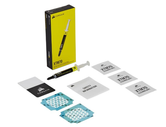 Corsair XTM70 Extreme Performance Thermal Paste, Thermal Grease. 3 Grams with Easy Applicator and cleaning Wipes. - Leader Electronics