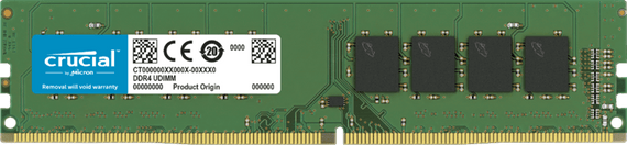Crucial 16GB (1x16GB) DDR4 UDIMM 3200MHz CL22 1.2V Unbuffered Desktop PC Memory RAM - Leader Electronics