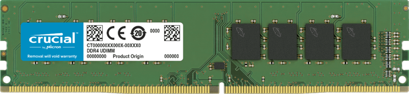 Crucial 8GB (1x8GB) DDR4 UDIMM 3200MHz CL22 1.2V Ranked Desktop PC Memory RAM - Leader Electronics