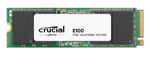 Crucial E100 1TB Gen4 NVMe SSD 5000/4500 MB/s R/W 80TBW 350K/460K IOPS 1M hrs MTTF M.2 2280 PCIe4 3yrs ~Crucial P3 CT1000P3SSD8 - Leader Electronics