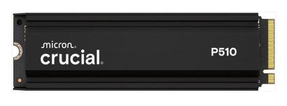 Crucial P510 2TB Gen5 2280 NVMe M.2 SSD Heatsink 10,000 / 8,700 MB/s R/W 1200TBW 1.4M IOPS 1.5M hrs MTTF Full-Drive Encryption 5yrs - Leader Electronics