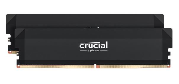 Crucial Pro 32GB (2x16GB) DDR5 UDIMM 6400MHz CL32 Black Heat Spreader Overclocking Support Intel XMP AMD Ryzen Desktop PC Gaming Memory - Leader Electronics