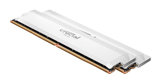 Crucial Pro 32GB (2x16GB) DDR5 UDIMM 6400MHz CL38 White Heat Spreader Support Intel XMP AMD Ryzen Desktop PC Gaming Memory - Leader Electronics