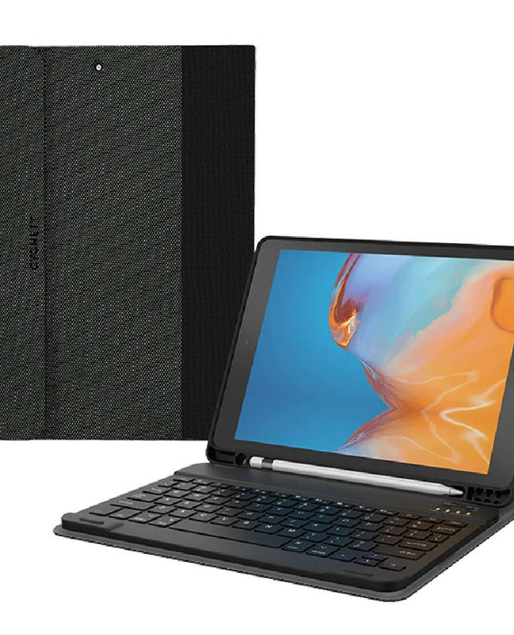 Cygnett TekView Apple iPad (10.2') (9th/8th/7th Gen) Wireless Keyboard Case - Grey/Black(CY3496TEKVI)360° Protection, 2 Years Warranty - Leader Electronics