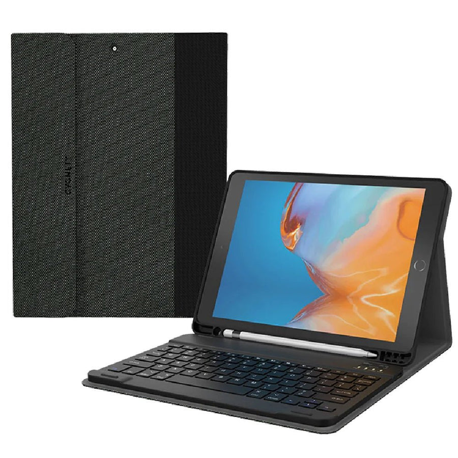 Cygnett TekView Apple iPad (10.2') (9th/8th/7th Gen) Wireless Keyboard Case - Grey/Black(CY3496TEKVI)360° Protection, 2 Years Warranty - Leader Electronics