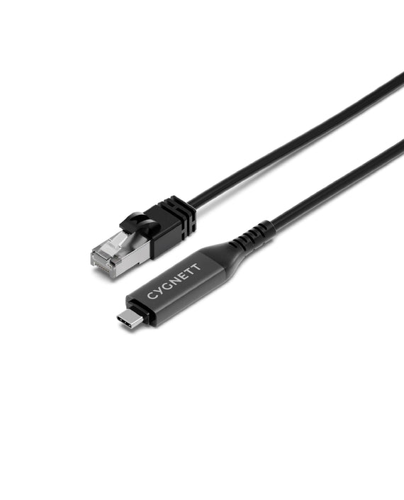 Cygnett Unite USB-C To RJ45 Ethernet Cable Gigabit (5M) - Black(CY5506PCCCE), 1Gbps, USB 3.2, Universal Compatibility, 2 Years Warranty - Leader Electronics