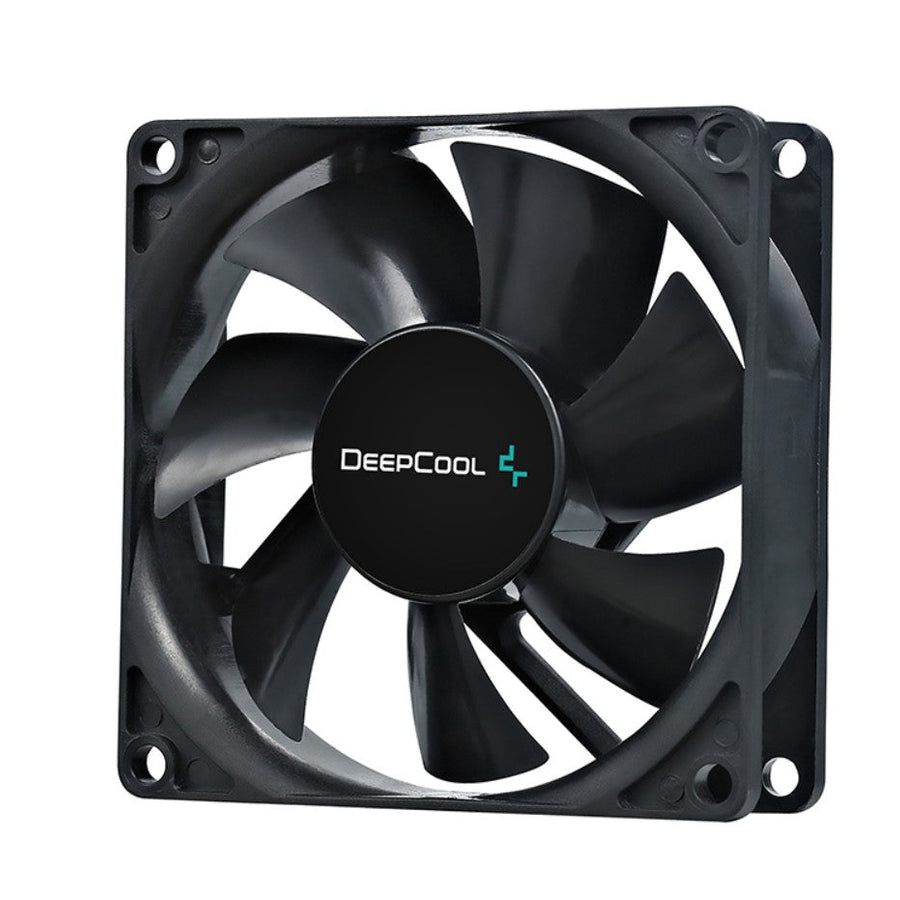 DeepCool 80mm Hydro Bearing Case Fan Molex 20dB 1800rpm 82g, High Quality Black Material, Low RPM - Leader Electronics