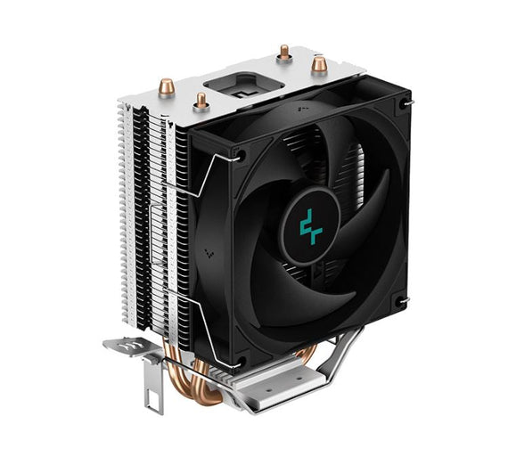 DeepCool AG200 Compact Single-Tower CPU Cooler , 2 Copper Heat Pipes, 92 mm FDB PWM Fan, Intel LGA1851/1700/1200/1151/1150/1155 AM5/AM4 - Leader Electronics