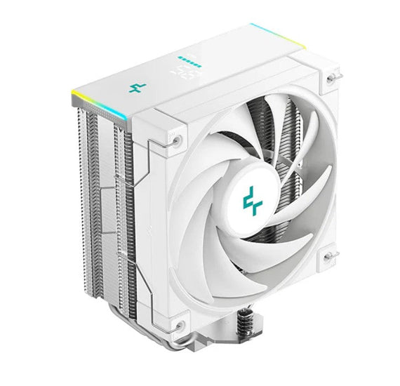 DeepCool AK400 DIGITAL SE WH CPU Cooler, Status Display, ARGB LED Strips, 4x Heat Pipe Intel LGA1851/1700/1200/1151/1150/1155 /AM5/AM4 - Leader Electronics