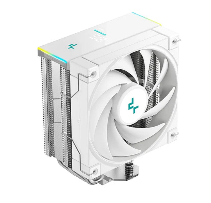 DeepCool AK400 DIGITAL SE WH CPU Cooler, Status Display, ARGB LED Strips, 4x Heat Pipe Intel LGA1851/1700/1200/1151/1150/1155 /AM5/AM4 - Leader Electronics