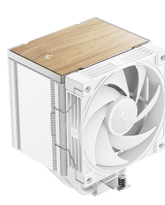 DeepCool AK500 G2 WH Wood Grain Top Cover CPU Cooler, 5 Heat Pipes, 4-pin PWM, Intel LGA1851/1700/1200/115x, AMD AM5/AM4 - Leader Electronics