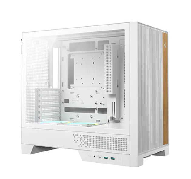 DeepCool CL600 WH High Airflow Compact ATX Case, Two Pre‑Installed Fans,Tempered Glass Side Panel, Clean Cable Management - Leader Electronics