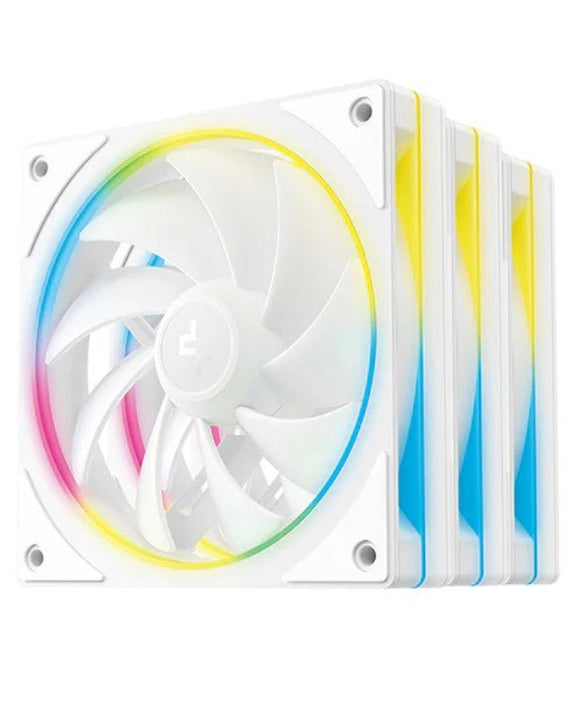 DeepCool FL12 SE WH 3 Pack 120mm Performance ARGB Fans , Hydro Bearing 120×120×25 mm(L×W×H) - Leader Electronics