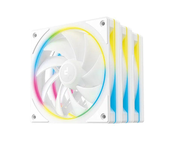 DeepCool FL12 SE WH 3 Pack 120mm Performance ARGB Fans , Hydro Bearing 120×120×25 mm(L×W×H) - Leader Electronics