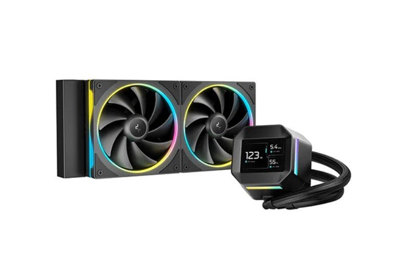 DeepCool LM240 ARGB Liquid Cooler With Mini LCD Screen IntelLGA1851/1700/1200/1151/1150/1155 AMDAM5/AM4 - Leader Electronics