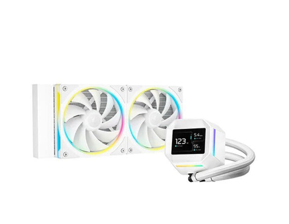 DeepCool LM240 WH ARGB Liquid Cooler With Mini LCD Screen IntelLGA1851/1700/1200/1151/1150/1155 AMDAM5/AM4 - Leader Electronics