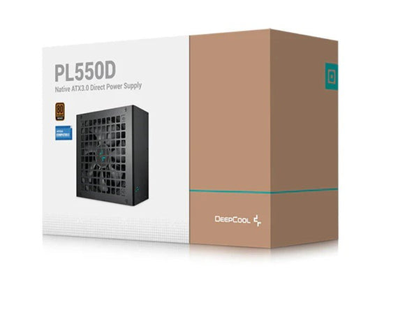 DeepCool PL550D 550W 80+ Bronze Certified Non-Modular ATX Power Supply(Direct Cable), 120mm Fan, DC to DC, ATX3.1, 100,000 MTBF, 85% Efficiency - Leader Electronics